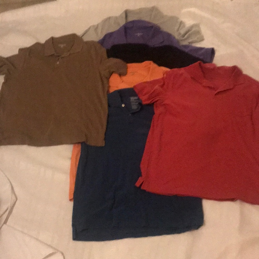 A lot of polo shirts X Large
